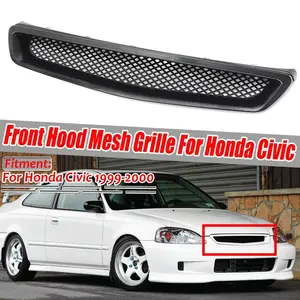 Pour Honda Civic EK CX DX EX HX LX Type R 1999-2000, Grille de calandre avant en ABS, garniture de calandre, pare-chocs avant, grilles de course - Product Image 1