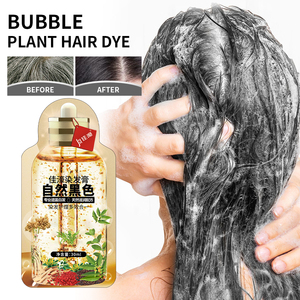 Aiyun tốt nhất bán thảo dược nhanh chóng ma thuật 500ml Ammonia-Free grey gừng Đen thuốc nhuộm tóc dầu gội kem cao cấp lớp vĩnh viễn cho - Product Image 6