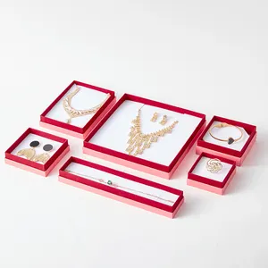 Ingrosso Logo personalizzato rigido in cartone rigido confezione gioielli collana scatola anello con Base e coperchio