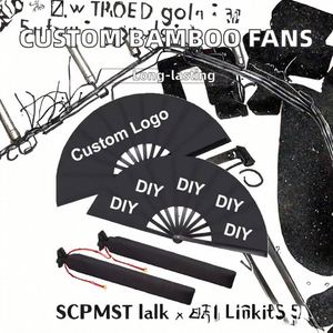 Wholesale Custom Personalized Large Plastic <b>Hand</b> <b>Fans</b> Logo Printed Dancing Clack <b>Fans</b> for <b>Hand</b> Held Parties - Product Image 2
