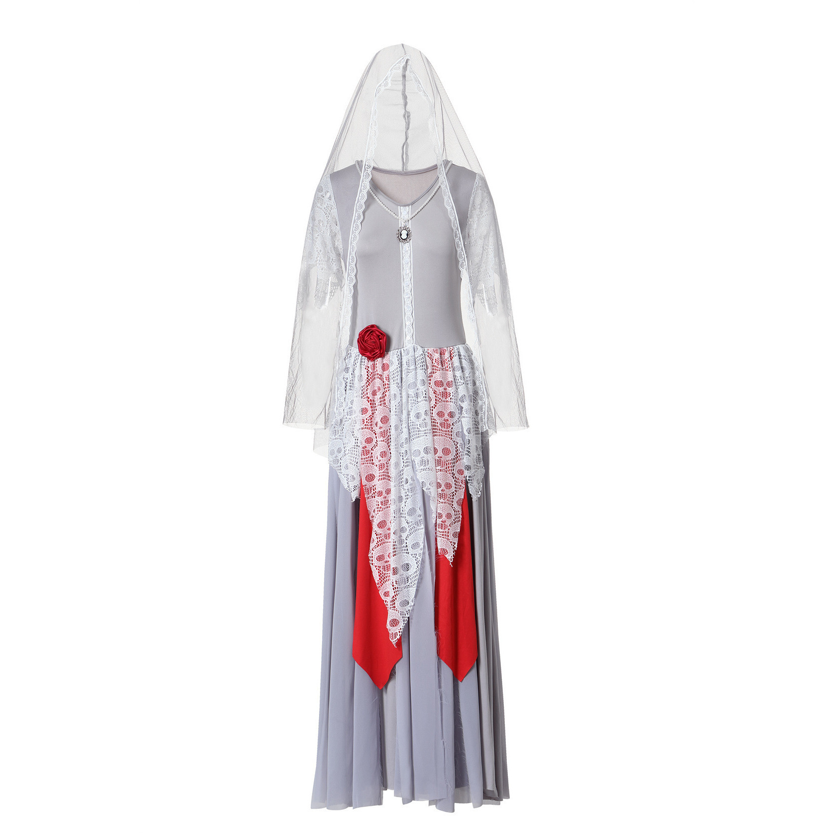 32338 [Voile, jupe, collier et ornement floral à la taille]