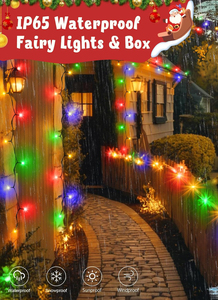 Guirlandes lumineuses LED de Noël de qualité commerciale 5MM, intérieur/extérieur, mini guirlandes lumineuses IP65, construction monobloc, 25FT - Product Image 6