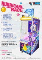 Nuevo Juego de Ruleta Innovador Leon HURRICANE RACE con 1 Año de Garantía, Rueda Metálica, Canje de Boletos, Luces Intermitentes y Juego Acumulativo