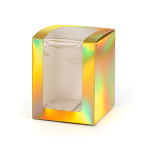 8x8x10cm Dobrável Pequena Caixa De Papel Logotipo Personalizado Impresso Cosméticos Embalagem Caixa De Papelão com Janela - Product Image 5