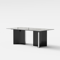 Ensemble de table à manger moderne de luxe Modhomi avec 6 chaises plateau en pierre frittée et base en acier au carbone pour salle à manger restaurant Ues