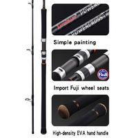 2.88m Popper Popping GT Canne à pêche Appât Casting Rod Deux sections avec Shore Weight 40-80g/60-120g pour la pêche en mer