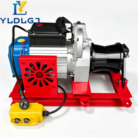 Treuil électrique portable robuste YILI 2T avec capstan à bobine et tire-câble à double mode de commande pour travaux de fibre optique à haute vitesse