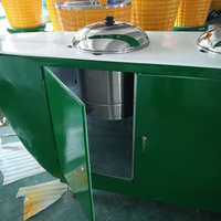 Kiosque mobile de vente de nourriture pour centre commercial, chariot de vente de maïs sucré cuit à la vapeur, design pour la vente en centre commercial