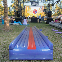 Tapis gonflables de sol de sport de saut de piste de dégringolade de PVC de taille personnalisée pour le jeu de gymnastique
