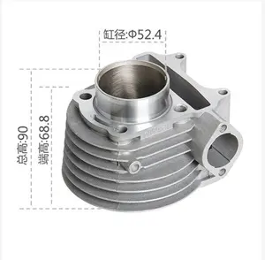 2023 오토바이 실린더 블록 피스톤 키트 GY6-125 액세서리 오토바이 부품 52.4mm