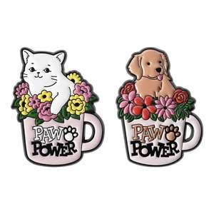 Broche de Metal con Diseño de Flor para <span class=keywords><strong>Perro</strong></span>, Pin de Esmalte con Dibujos Animados de Mascotas, Broche de Flor para Mochila, Solapa, Joyería, Regalos - Product Image 6