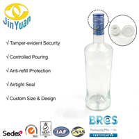 Tapa de Botella de Aluminio ROPP de 30*60 mm con Inserto de Plástico de 3 Piezas, Ecológica, a Prueba de Fugas, Reutilizable para Vino, Brandy, Whisky