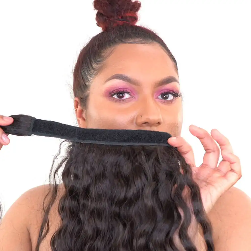 Natural onda Onda clip em cabelo sintético extensão ponytail para Mulheres