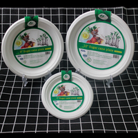 Vaisselle jetable en canne à sucre biodégradable à 100 %, sur mesure, en gros, diamètre 155 mm, assiette en canne à sucre à clapet, ronde, blanche
