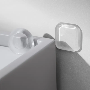 Aksesori Rumah Tangga Pelindung Dinding Kenop Pintu Persegi Penahan Pintu PU Berperekat Dapat Digunakan Kembali Transparan Tahan Air Bumper Tahan Lama - Product Image 3