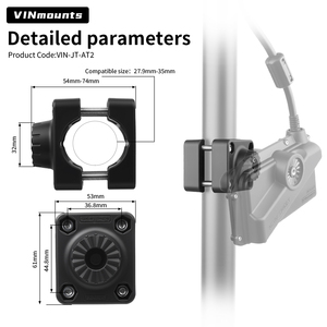 Durable <b>Single</b> Clamp Real-Time Sonar Mount Compatible With Fish Finder LOWRANCE ActiveTarget 2 VIN-JT-AT2 - Product Image 2