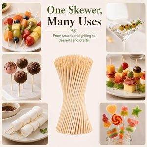 <b>Disposable</b> Degradable Natural Bamboo Skewers - High-Quality Bamboo Skewers for Barbecue Barbecue Tool Bamboo Handles - Product Image 2