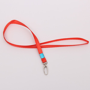 Lanière de badge de travail de 1 cm pour vente directe, avec boucle à crochet métallique, porte-nom et lanière d'exposition, cordon promotionnel haut de gamme pour marque - Product Image 1