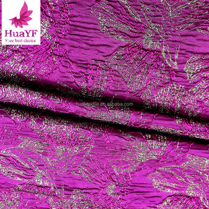 Français Fushia <span class=keywords><strong>rose</strong></span> mélange or couleur Organza <span class=keywords><strong>brocart</strong></span> dentelle <span class=keywords><strong>tissu</strong></span> 2024 haute qualité Jacquard Tulle tissus pour robes de soirée - Product Image 4