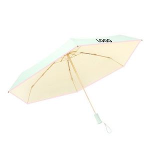 Parapluie pliable haut de gamme décontracté à double armature, capsule de couleur gel pour protection solaire, publicité 'Sunny Umbrella' - Product Image 1
