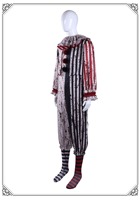 Costume de Clown Femme Zombie Effrayante pour Cosplay, Robe de Bouffon de Cirque, Tenue de Scène pour Fête d'Halloween, Jeu de Rôle, Carnaval, Spectacle Anime