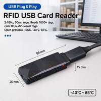 Lector de Etiquetas RFID USB 2.4GHz del Fabricante, 1000 Etiquetas, 50m, Protocolo Acústico-Óptico, SDK para Gestión de Inventario de Almacén