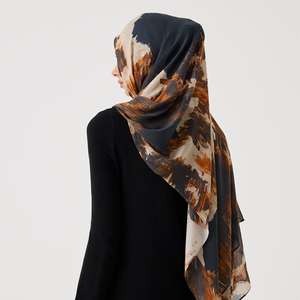 Voile musulman personnalisé avec logo, le plus vendu en 2026, en modal imprimé, respirant, élégant et modeste pour femmes, idéal pour les 4 saisons, vente en gros - Product Image 1