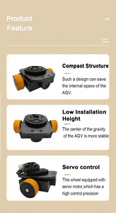 Rueda Motriz Compacta MDBOT con Capacidad de Carga de 600 kg y Torque de 1.27 Nm con Diseño de Rueda Doble para Sistemas de Vehículos Guiados Automatizados - Product Image 5