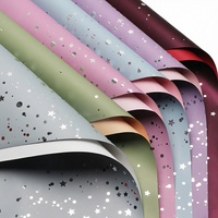 Papier d'emballage floral YZ en gros, scintillant, argenté, imperméable, recyclable, avec revêtement UV, pour bouquets et artisanat de fleuristes