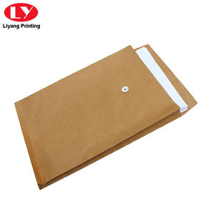 Papier Kraft Brun recyclé Sac de Documents Personnalisé A4 Enveloppe avec Ficelle et Fermeture À bouton - Product Image 4