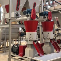 Ligne de production de granulés d'aliments pour animaux de ferme de qualité industrielle intensives Lima 1-12 T/H, machines de fabrication d'aliments pour moutons