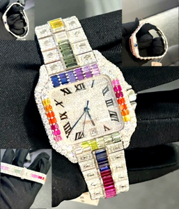 High Quality Miyota Automatic Square Stainless Steel Glass Dial 20mm Analog Diamond Moissanite <b>Iced</b> <b>Out</b> <b>Watch</b> on Factory Price - Product Image 1