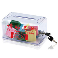 Transparente Wahlurne Rechteckige Plastikbox Mit Schloss Schlüssel Maßgefertigte Acryl-Sammelbox