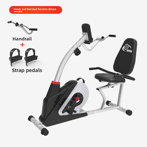 <span class=keywords><strong>Bicicleta</strong></span> Estática de Cristal para Rehabilitación de Ancianos, Uso Doméstico y Familiar, con <span class=keywords><strong>Freno</strong></span> de Disco Magnético Silencioso, Reclinable, Capacidad de 150 kg - Product Image 4
