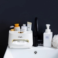 2025 nouveau modèle multifonctionnel haut de gamme lumière luxe boîte à mouchoirs en plastique télécommande pour toilette salon Table basse