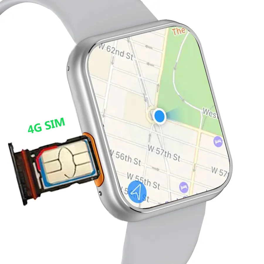 Las últimas compras en línea de reloj inteligente Android 4G SIM compatible con GPS reloj inteligente con WiFi y tarjeta SIM