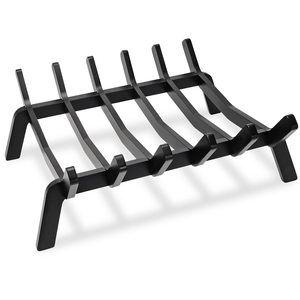 Grille de foyer pour <span class=keywords><strong>cheminée</strong></span> intérieure avec pieds de stabilité renforcée, outils de préparation du feu, support pour bois de chauffage de poêle à bois - Product Image 1