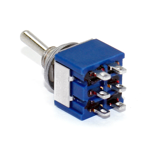 สวิตช์แบบกด 6 ขา 3A 12V 3 ทาง / สวิตช์แบบกด 3 ตำแหน่ง / สวิตช์แบบกดขนาดเล็ก Dpdt เปิด-ปิด-เปิด - Product Image 4
