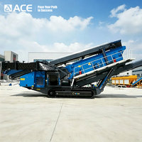 ACE Group Usine de criblage mobile sur chenilles linéaires AM3600H 100-350TPH avec moteur de criblage vibrant hydraulique sur chenilles pour minerai