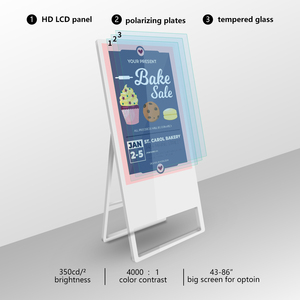 Fabricant chinois bon prix 43 pouces 55 pouces, Machine d'affichage à écran tactile de publicité Lcd autonome - Product Image 4