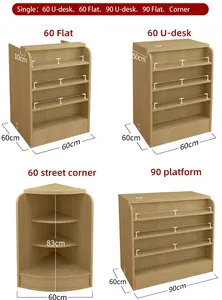 Balcão de madeira, contador de madeira, caixa de controle, pedra de design, materiais de madeira, mercearia, loja, balcador rz, venda imperdível - Product Image 5