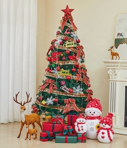 Cây thông Noel nhân tạo PVC xanh với đồ trang trí và đèn <span class=keywords><strong>LED</strong></span> - Product Image 4