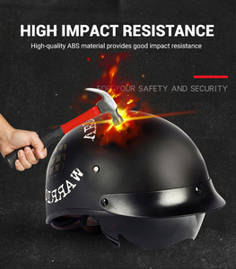 कस्टम क्लासिक डॉट प्रमाणित आधा चेहरा मोटर चक्र टोप विंटेज Accesorios पैरा Casco डे Motos रेट्रो शैली हेलमेट मोटरसाइकिल - Product Image 5