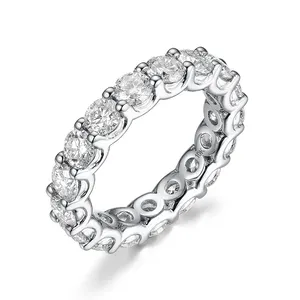 Aanpassen Sieraden Handgemaakte 925 Sterling Zilveren Ringen Voor Vrouwen 5ct Moissanite Wedding Engagement Promise Fijne Sieraden