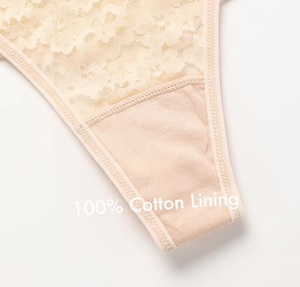 Culotte sexy en soie glacée, sous-vêtement en dentelle à bretelles fines et taille basse, séchage rapide, séduction et séduction et T-back séduisant - Product Image 3