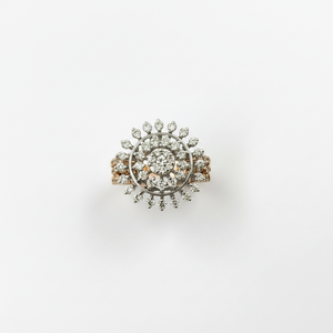 Anillo de diamante certificado IGI chapado en rodio de oro rosa de 14 quilates de estilo étnico de diseño italiano para mujer, joyería elegante para mujer - Product Image 2