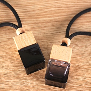 Chai đựng tinh dầu treo trang trí hình vuông 8ml, khuyến mãi nhà máy, chai thủy tinh rỗng, làm thơm ô tô - Product Image 5