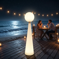 Lámpara de Pie LED, Lámpara de Mesa, Diseño Contemporáneo, Luz Blanca Cálida, Uso en Jardín, Lámpara de Pie Creativa y Moderna, Luz Colorida