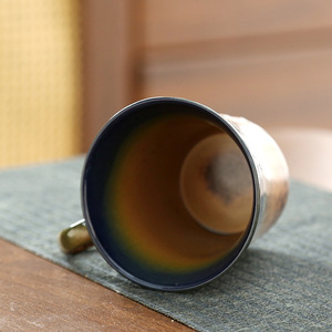 Tazas de cerámica rústica de 200 ml con relieve creativo y pintadas a mano, para agua doméstica, con diseño de camello y barco del desierto, y para café. - Product Image 3