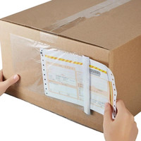 Pochette d'expédition transparente en CPE imperméable autocollante pour factures, documents et listes de colisage